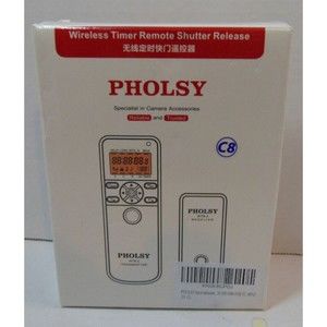 PHOLSY Wireless Timer Remote Shutter Release C8 -Open Box No cable